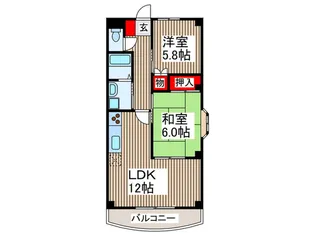 モントレ-富士見【3階】の間取り