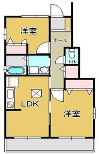 キャピタル丸森B棟【1階】の間取り