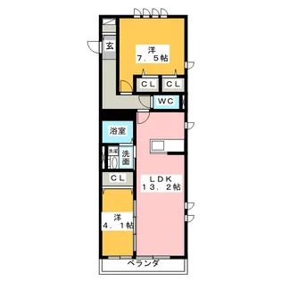 プロムナードIII【2階】の間取り