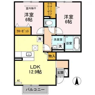 ラ・ブランリュウ伯楽 II【1階】の間取り