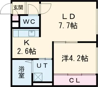 JB千歳II【4階】の間取り