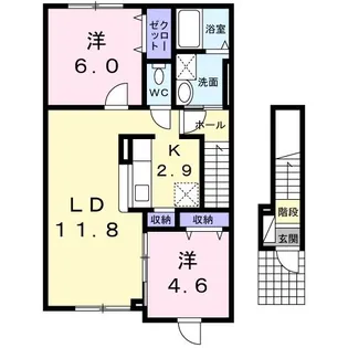 カーサ Miyo【2階】の間取り