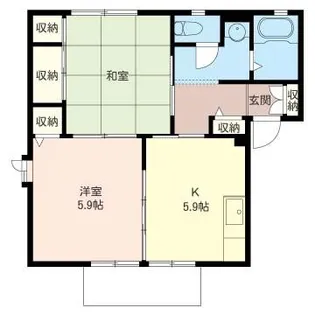メープルタウンD号棟【1階】の間取り