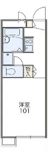 レオパレスウエストI【2階】の間取り