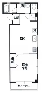 パークサイドコーポ白石【1階】の間取り