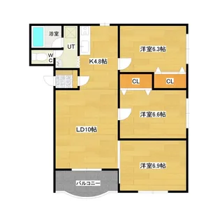 パティオ南仲町【3階】の間取り
