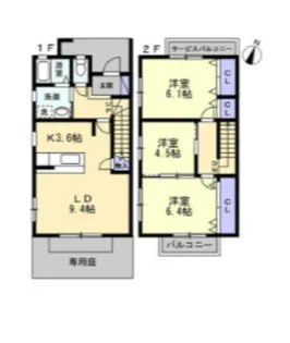 Musea八幡A【1階】の間取り