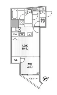 ディームス蔵前Residence【9階】の間取り