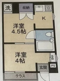 ランデン池袋【1階】の間取り