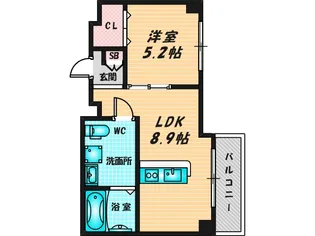 ヴァローレ布施【5階】の間取り