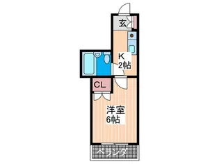 エステ-ト15東雲【2階】の間取り