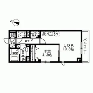 Skye Thira【4階】の間取り