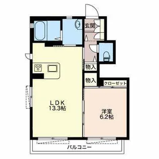 クレセオ・アマノC【1階】の間取り