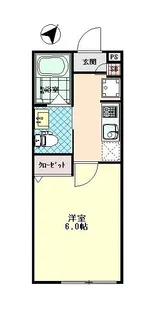 クエスト稲毛【1階】の間取り