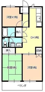 スクウェアパレス【4階】の間取り