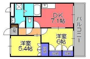 ウエストヴィレッジ【2階】の間取り