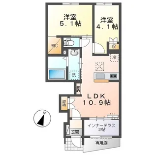 フラーゴラ【1階】の間取り
