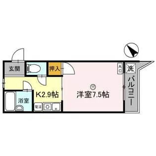 リバーハイツ豊岡【2階】の間取り