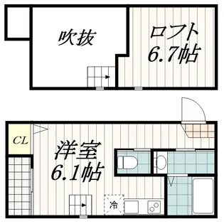 Castilloいのはな(カスティージョイノハナ)【2階】の間取り