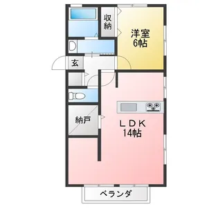グリーンパークテラザワ【2階】の間取り