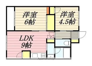 中台コーポ【1階】の間取り