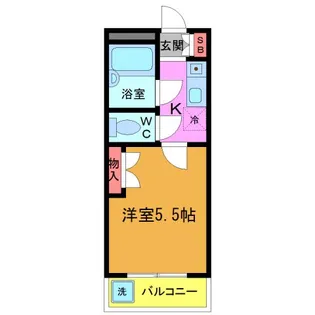 ハイツ市川(いちかわ)【3階】の間取り