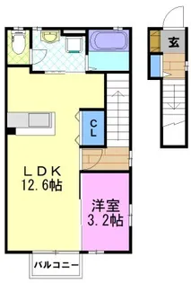 M2ヤナゼパナハイツ【2階】の間取り