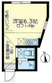 ユナイト白楽アンシャンテ【1階】の間取り