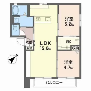 カーレントティエラ B棟【2階】の間取り