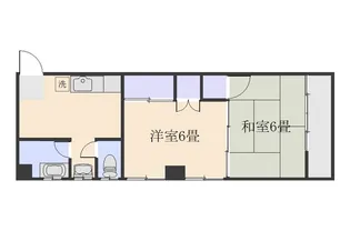 与次郎コーポ【4階】の間取り
