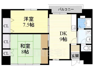 センチュリー夕陽ヶ丘【1階】の間取り