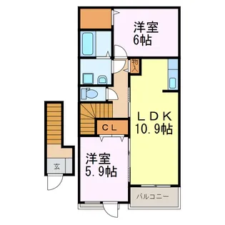 チリェージョI【2階】の間取り