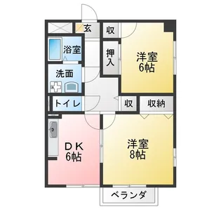 アバンウェルいそむら【3階】の間取り