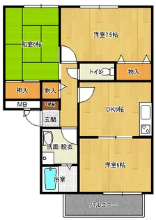 サニーヒル河村【3階】の間取り