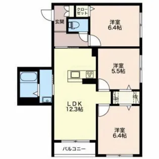 BON ESPOIR 文京【2階】の間取り