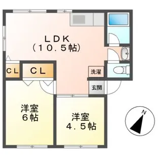 メゾンきんごろー A・B棟【1階】の間取り