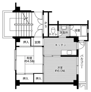 ビレッジハウス高屋1号棟【2階】の間取り