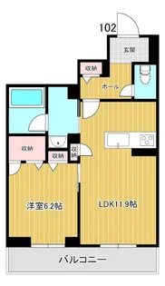 メゾン ド ファベル【1階】の間取り