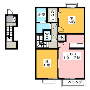 パークサイドハウス 1【2階】の間取り