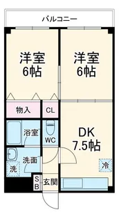 ヨシワガーデン【2階】の間取り