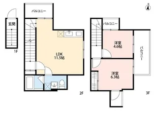Garden Terrace CASA【3階】の間取り