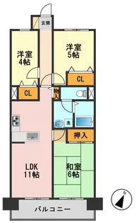 グリーンパーク金町【10階】の間取り