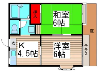 トゥフレ市川B棟【1階】の間取り