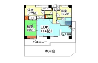 Y.A.F.国富マンション【1階】の間取り
