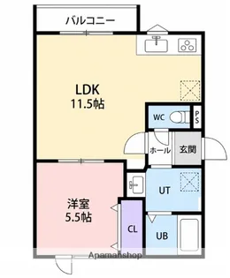Lien Fort Takuyu【3階】の間取り