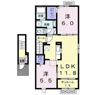 アイリス・ファームB【2階】の間取り
