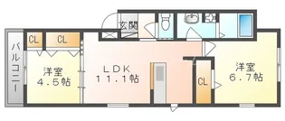 ブーケヴェール【3階】の間取り