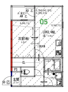 アート瑞光駅前【3階】の間取り