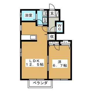 レジデンス A棟【1階】の間取り