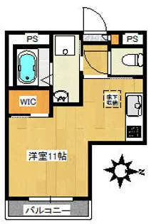 ベルカルムピース【1階】の間取り